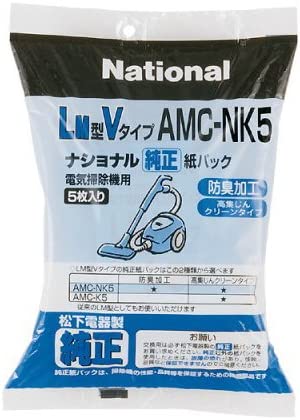 パナソニック 掃除機消耗品・別売品紙パック交換用 紙パック(LM型Vタイプ)防臭 AMC-NK5
