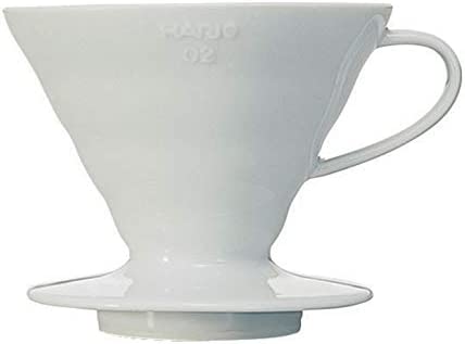 HARIO(ハリオ) V60透過ドリッパー02セラミックW 食洗機対応 1-4杯用 ホワイト 日本製 VDC-02W