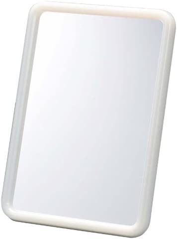 ヤマムラ ミラー・鏡 ホワイト 16.1×23.7×2cm