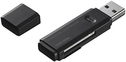 サンワサプライ USB2.0 カードリーダー(SDメモリーカード/ microSDカードスロット搭載) ブラック ADR-MSDU2BK