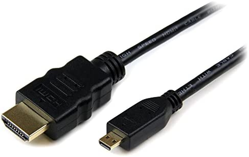 StarTech.com マイクロ HDMI - HDMI 変換ケーブル／1.8m／ハイスピード Micro HDMI - HDMI 1.4／イーサネット 対応／4K30Hz／マイクロHDM