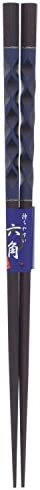 箸 六角 楓 漆 塗装 23cm