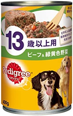 ペディグリー シニア犬 13歳以上用 ビーフ & 緑黄色野菜 400g×24缶入り [ドッグフード・缶詰]
