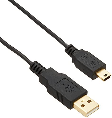 BUFFALO USB2.0ケーブル (A to miniB) スリムタイプ ブラック 1m BSUAMNSM210BK