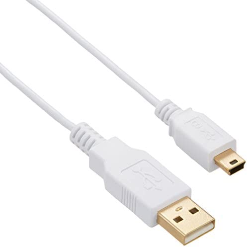 BUFFALO USB2.0ケーブル (A to miniB) スリムタイプ ホワイト 1m BSUAMNSM210WH