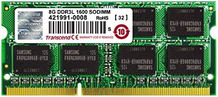 Transcend ノートPC用メモリ PC3L-12800 DDR3L 1600 8GB 1.35V (低電圧) - 1.5V 両対応 204pin SO-DIMM TS1GSK64W6H