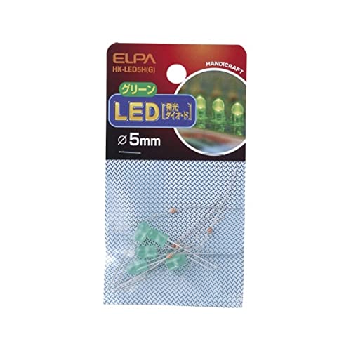 エルパ (ELPA) LED Φ5mm グリーン 5個 電球 LED電球 照明 HK-LED5H(G)