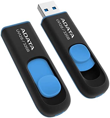 ADATA Technology USB3.0直付型フラッシュメモリー DashDrive UV128 32GB (ブラック+ブルー) AUV128-32G-RBE