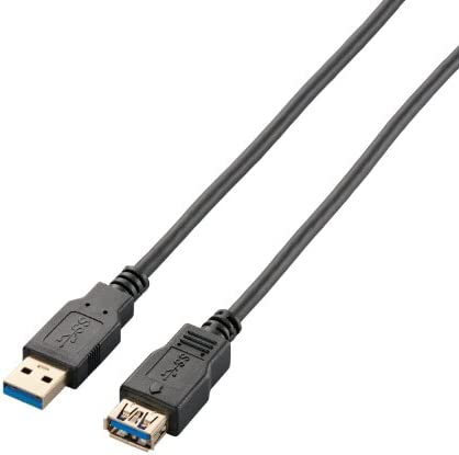 エレコム USBケーブル 延長 USB3.0 (USB A オス to USB A メス) スタンダード 1m ブラック USB3-E10BK
