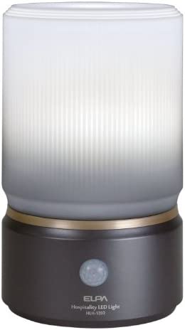 エルパ ( ELPA ) もてなしライト ( 大 / 白色 / 電池式 ) 人感センサー/ ライト/ 防雨 HLH-1202(DB)