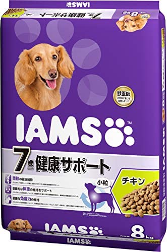 アイムス (IAMS) ドッグフード 7歳以上用 健康サポート 小粒 チキン シニア犬用 8キログラム (x 1)