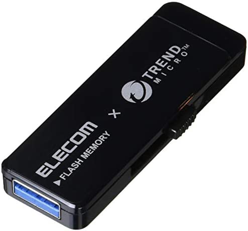 エレコム USBメモリ USB3.0 トレンドマイクロ製ウイルス対策ソフト搭載 16GB ブラック MF-TRU316GBK