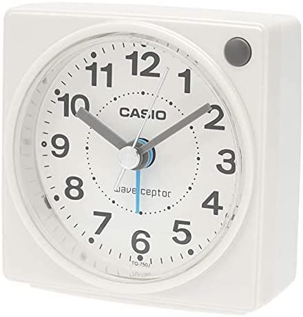 CASIO カシオ 置時計 電波時計 アナログ 角型 ホワイト・TQ-750J-7JF