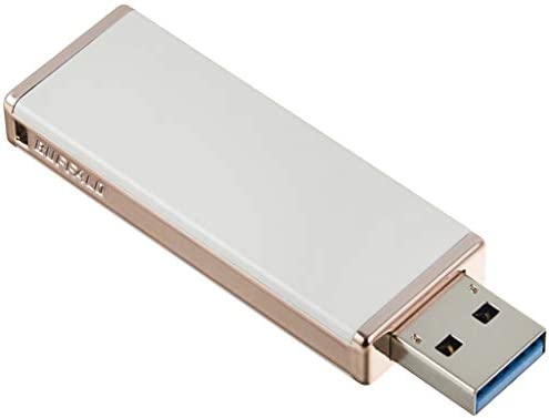 BUFFALO 女性向け キャップレスデザイン USB3.0用 USBメモリー 32GB ロイヤルホワイト RUF3-JW32G-RW
