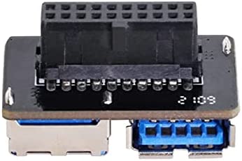 Cablecc デュアルUSB 3.0 Aタイプメスからマザーボード 20/19ピンボックスヘッダースロットアダプター PCBAフラットタイプ