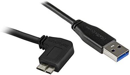StarTech.com L型右向きMicro USB 3.0 スリムケーブル 1m USB3AU1MRS