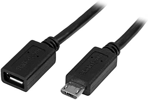 StarTech.com USB Micro-B 延長ケーブル 0.5m オス/メス USBUBEXT50CM