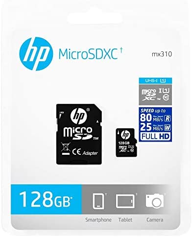 HP microSDXCカード 128GB UHS-I 対応 フルHD 超高速 HFUD128-1U1 (SDアダプター付く) ( 最大読出スピード 80MB/s)
