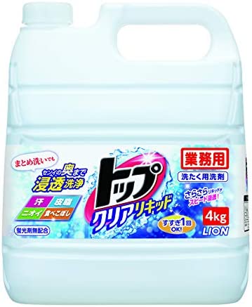 【業務用 大容量】トップ クリアリキッド 蛍光剤無配合 洗濯洗剤 液体 4?s