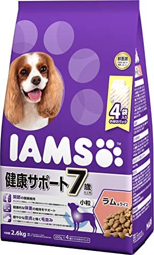 アイムス (IAMS) ドッグフード 7歳以上用 健康サポート 小粒 ラム & ライス シニア犬用 2.6キログラム (x 1)