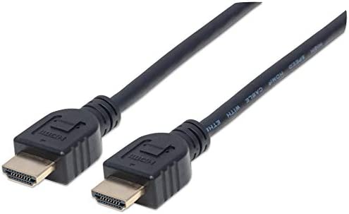 Manhattan インウォール CL3 高速 HDMI ケーブル & イーサネット HDMI (オス) - (オス) シールド加工 Black(ブラック) 1m (3 ft.) 353922