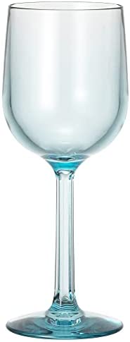 石川樹脂工業 ワイングラス ブルー 200ml 直径7 x高さ 17.9 cm 割れないグラス トライタン 食洗機対応 耐熱100度 子供にもアウトドアにも