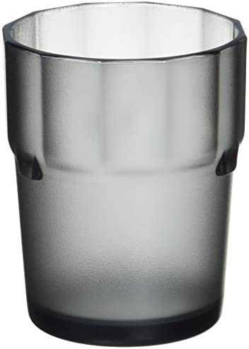 石川樹脂工業 タンブラー お冷グラス スモーク 215ml, 直径6.3×高さ8.3cm 割れないグラス トライタン 食洗機対応 耐熱100度 アウトドア