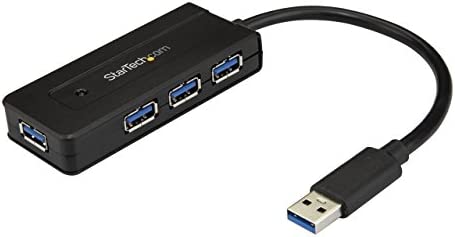 StarTech.com 4ポートUSB 3.0ハブ/急速充電/USB-A x4/SuperSpeed 5Gbps/USBバスパワー & セルフパワー(ACアダプタ付属)/USB 3.1 Gen 1/小