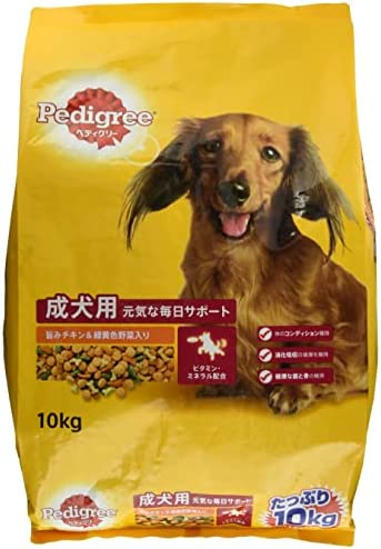ペディグリー ドッグフード ドライ 成犬用 旨みチキン & 緑黄色野菜入り 10キログラム (x 1)