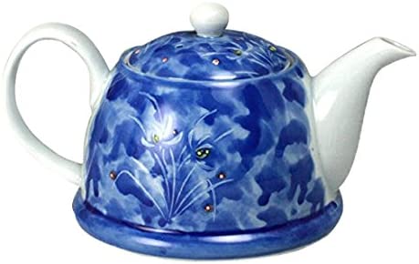 急須 おしゃれ ポット ： 有田焼 濃蘭 （Ｍ）ケトルポット Japanese Tea pot Porcelain/Size(cm) 17.2x11x9.3/No:685807