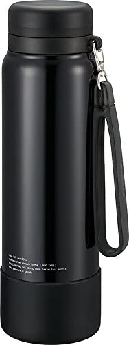ピーコック マグ ボトル 1L 保温 保冷 ストラップ付き 水筒 オールブラック AKD-RS100 B