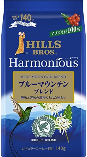 ヒルス コーヒー豆 (粉) ハーモニアス ブルーマウンテンブレンド 140g