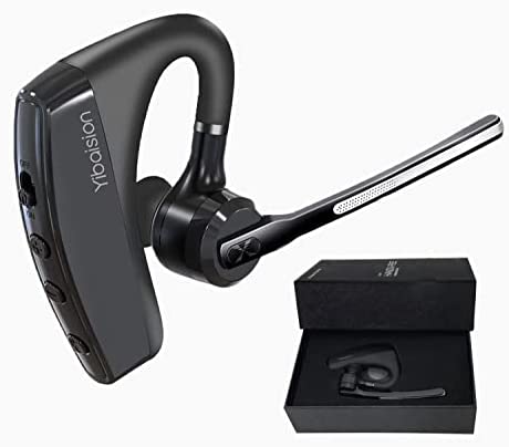 Bluetooth ヘッドセット 5.0片耳 ワイヤレス イヤホン マイク内蔵 ハンズフリー通話 両耳兼用 日本技適マーク取得品 長持ちイヤホン ビジ