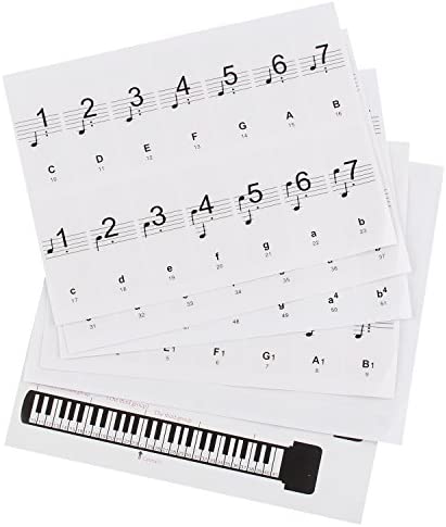 ピアノ キーボード 学習 ステッカー 子供 大人 初心者 音符シール ピアノステッカー 54/61/88鍵 ステッカー 透明