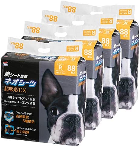 ネオ・ルーライフ ネオシーツ カーボン DX 犬用 レギュラー 88枚入×4個 (ケース販売)