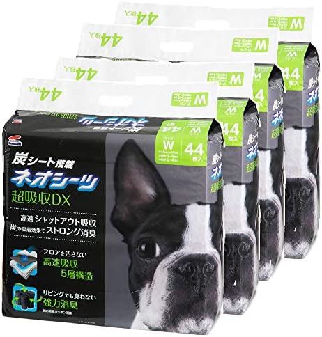 ネオ・ルーライフ ネオシーツ カーボン DX 犬用 ワイド 44枚入×4個 (ケース販売)