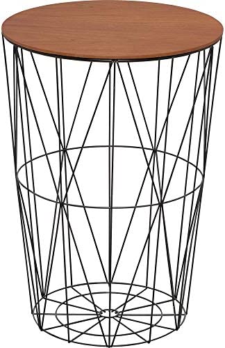 アイリスプラザ ローテーブル スチール ウォルナット 幅40×奥行40×高さ58?p WTL-4058