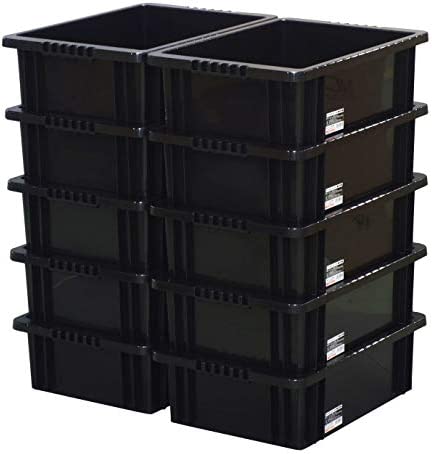 Astage(アステージ) 収納ボックス NVボックス #22 ブラック 奥行53.6×高さ16.2×幅37cm 10個セット