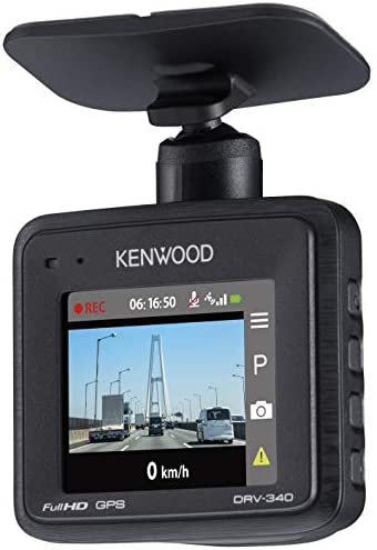 ケンウッド ドライブレコーダー DRV-340 Full HD ノイズ対策済 夜間画像補正 LED信号対応 専用SDカード(16GB)付 Gセンサー 衝撃録画 駐車