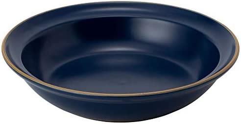 TAMAKI カレー パスタ皿 エッジライン ブルー 直径21×高さ4.6cm 700ml 電子レンジ・食洗機対応 T-889176