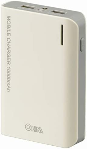 モバイルチャージャー 大容量10000mAhタイプ PSE適合品_SMP-JV33 05-1193 オーム電機