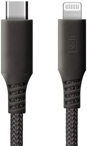 iCharger USB Type-C ＆ Lightning USBケーブル 1m ブラック/タフ PG-LCC10M05BK