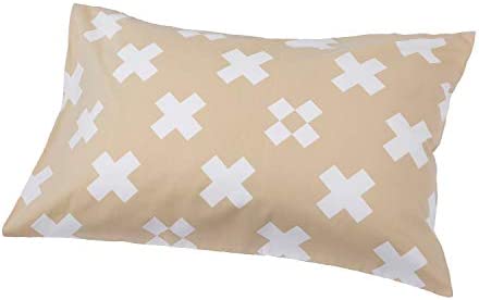 【】 西川 (Nishikawa) 枕カバー 63×43cmサイズの枕用 洗える 綿100% 日本製 ベージュ XBASE クロスベース クロス柄 217832914
