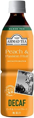 AHMAD TEA (アーマッドティー) デカフェ ピーチ & パッションフルーツ ティー PET [ 国産 無糖 ストレート カロリー0 ] 500ml ×24本 デカ