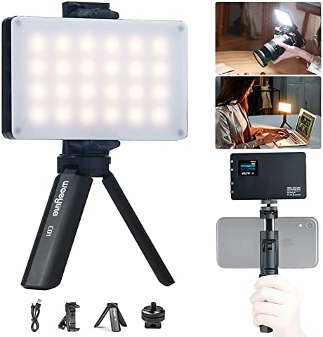 VILTROX 小型led撮影ライト アップグレード版 補助照明 ビデオライト 軽量 コンパクト ポータブルライト USB充電式ライト 24球 2500K-850
