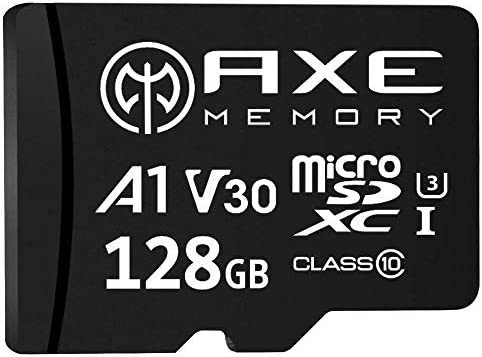[ブランド] アクス 128GB microSDXCカード UHS-I U3, A1, V30, 4K Ultra HD, C10, SDアダプター付 - AXP4K128