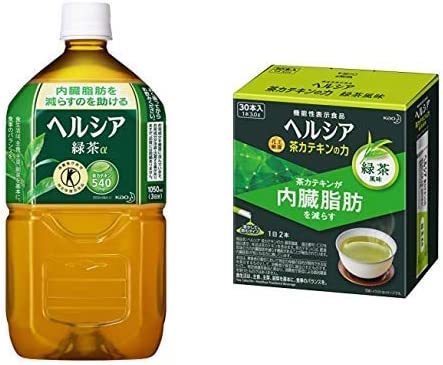 【セット買い】[トクホ]ヘルシア緑茶 1050ml×12本+【機能性表示食品】ヘルシア 茶カテキンの力 緑茶風味 スティック×30本