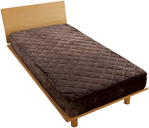 ナイスデイ mofua(モフア) ボックスシーツ ブラウン ダブル(140×200cm) Heatwarm発熱 +2℃タイプ 敷きパッド 一体型 ベッドカバー マッ