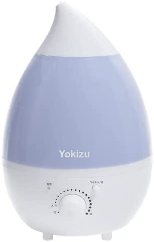 Yokizu 加湿器 次亜塩素酸水対応 卓上 アロマ 大容量 超音波式 しずく型 6-9畳 朝まで連続稼働 LEDライト 寝室 リビング 静音 空気清浄
