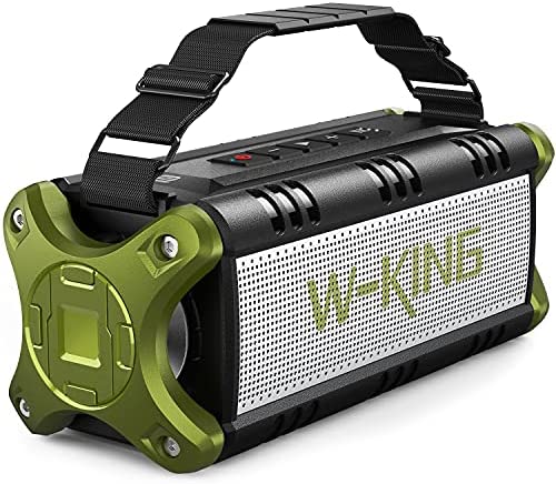 W-KING 50W Bluetooth スピーカー、IPX6 防水ポータブルスピーカー、ワイヤレススピーカー bluetooth 重低音、【40時間連続再生/強化され